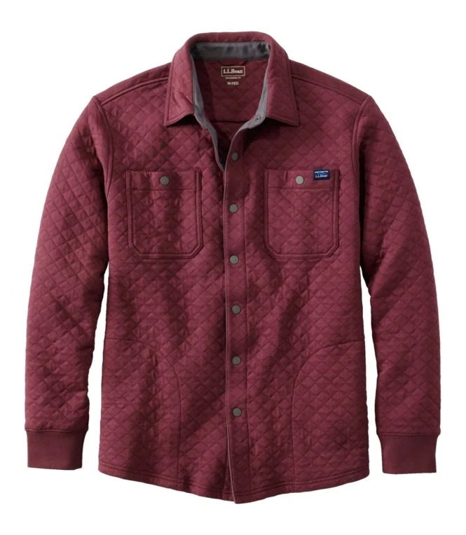 Men''s Quilted Sweatshirts, Snap Overshirt - Image 9
