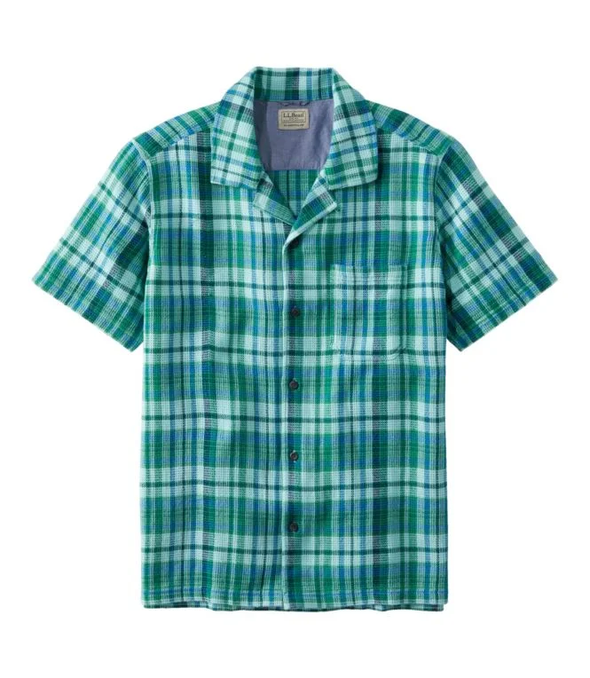 Alternative view of Men''s Rugged Waffle Shirt, Plaid, Traditional Untucked Fit, Short-Sleeve