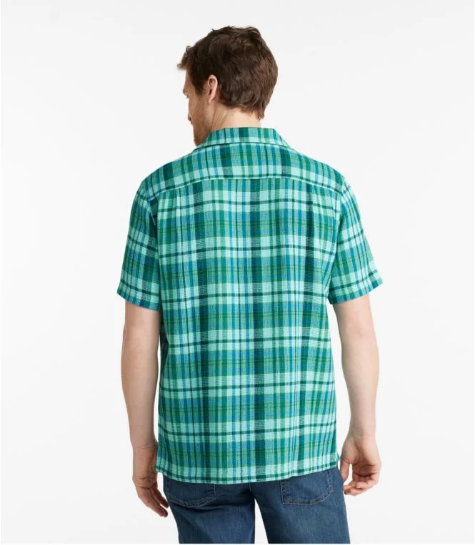 Men''s Rugged Waffle Shirt, Plaid, Traditional Untucked Fit, Short-Sleeve - Image 4