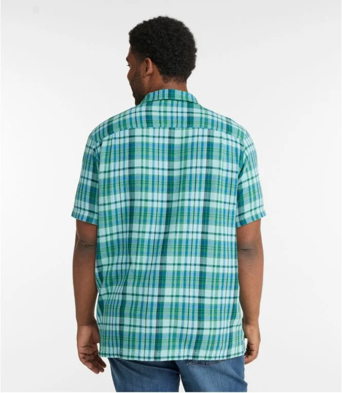 Men''s Rugged Waffle Shirt, Plaid, Traditional Untucked Fit, Short-Sleeve - Image 6