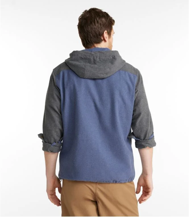 Men''s Scotch Plaid Flannel Shirt, Anorak, Traditional Fit, Colorblock - Image 4