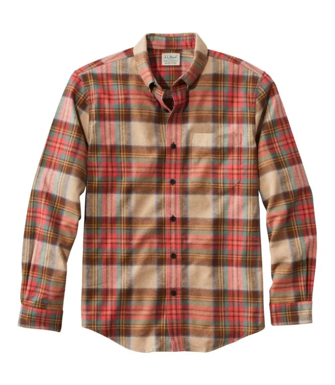 Alternative view of Men''s Scotch Plaid Flannel Shirt, Slightly Fitted