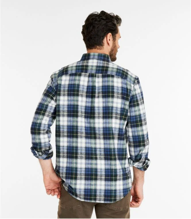 Men''s Scotch Plaid Flannel Shirt, Slightly Fitted - Image 4