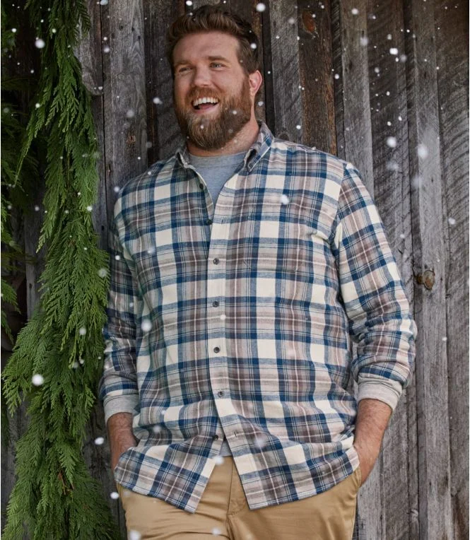 Men''s Scotch Plaid Flannel Shirt, Traditional Fit