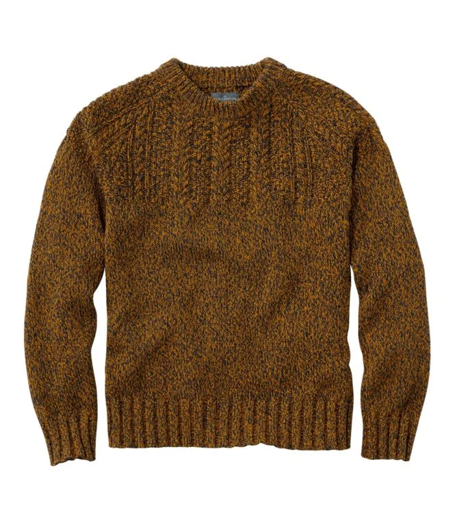 Alternative view of Men''s Signature Cotton Fisherman Sweater, Yoke Crewneck