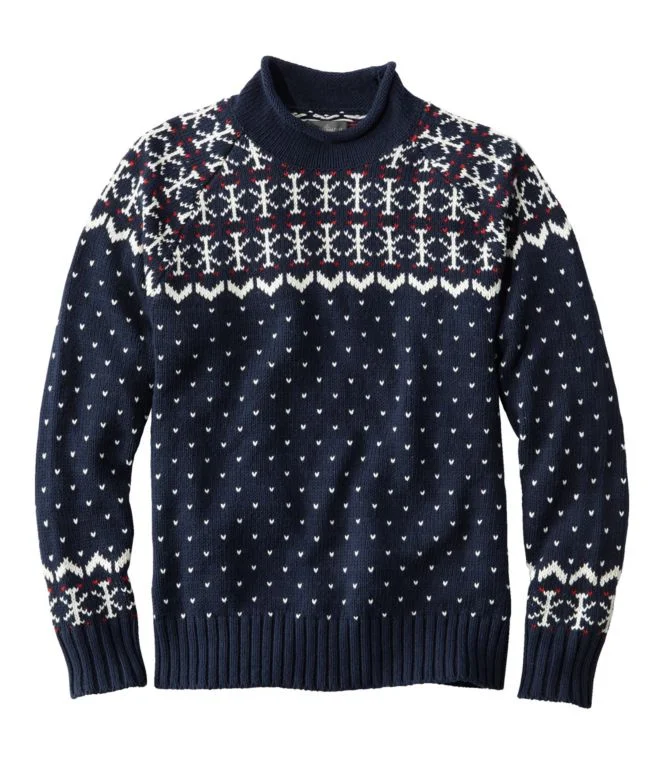 Men''s Signature Organic Cotton Rollneck Sweater, Fair Isle - Image 13