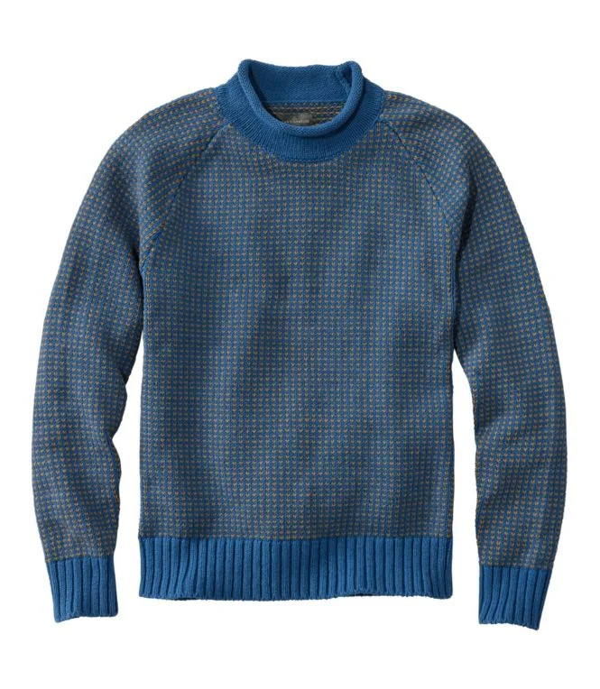 Alternative view of Men''s Signature Organic Cotton Rollneck Sweater, Fair Isle