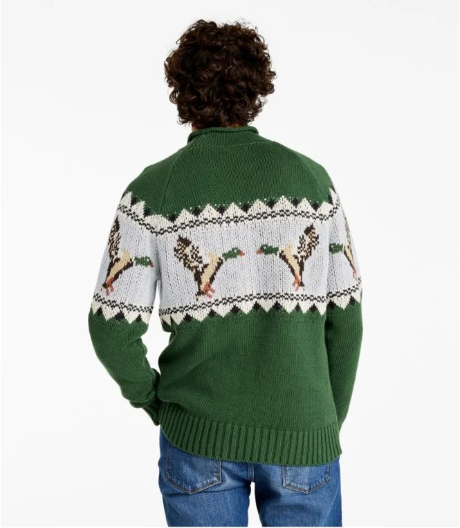 Men''s Signature Organic Cotton Rollneck Sweater, Fair Isle - Image 4