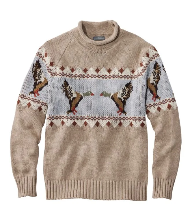 Men''s Signature Organic Cotton Rollneck Sweater, Fair Isle - Image 8