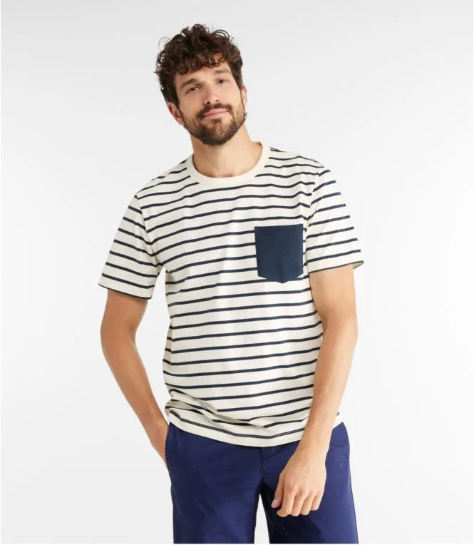 Men''s Signature Rangeley Cotton T-Shirt, Short-Sleeve, Stripe - Image 3