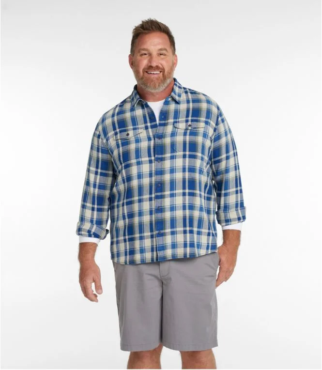 Men''s Signature Washed Indigo Shirt, Long-Sleeve