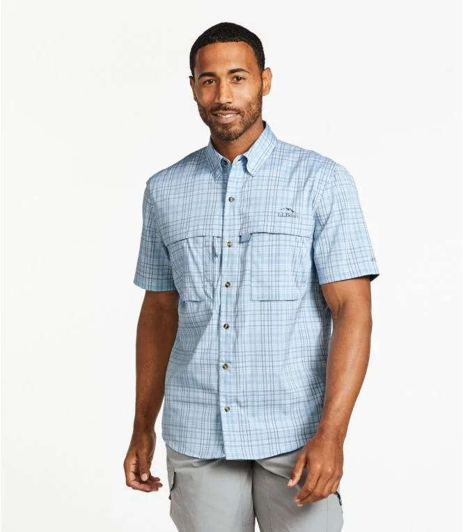 Men''s Tropicwear Shirt, Plaid Short-Sleeve