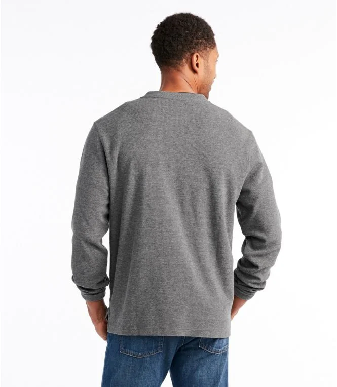 Men''s Unshrinkable Mini-Waffle Henley, Long-Sleeve Traditional Fit - Image 4
