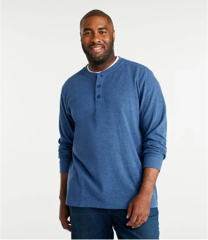 Men''s Unshrinkable Mini-Waffle Henley, Long-Sleeve Traditional Fit - Image 5
