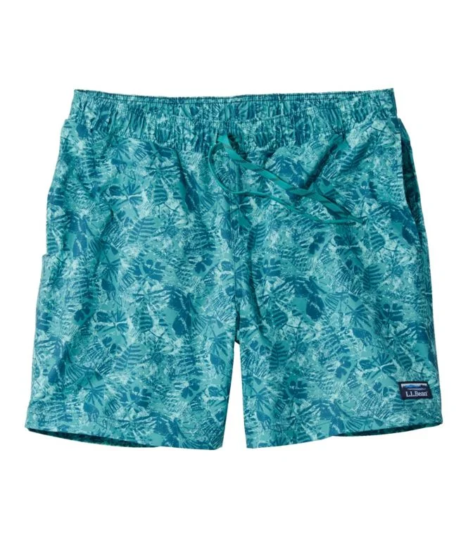 Men''s Vacationland Stretch Swim Trunks, Print, 6""
