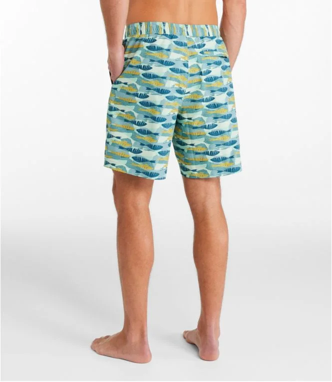 Men''s Vacationland Stretch Swim Trunks, Print, 8""