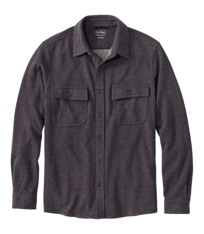 Men''s Washed Cotton Double-Knit Chamois Shirt, Long-Sleeve - Image 10