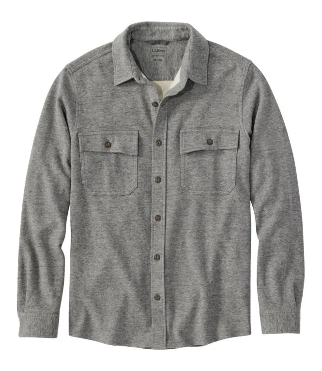 Men''s Washed Cotton Double-Knit Chamois Shirt, Long-Sleeve - Image 11