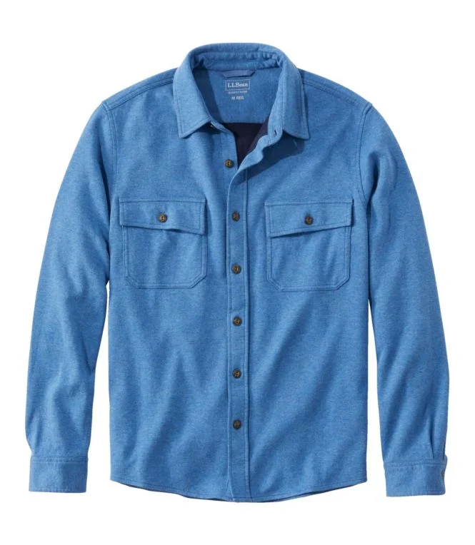 Alternative view of Men''s Washed Cotton Double-Knit Chamois Shirt, Long-Sleeve