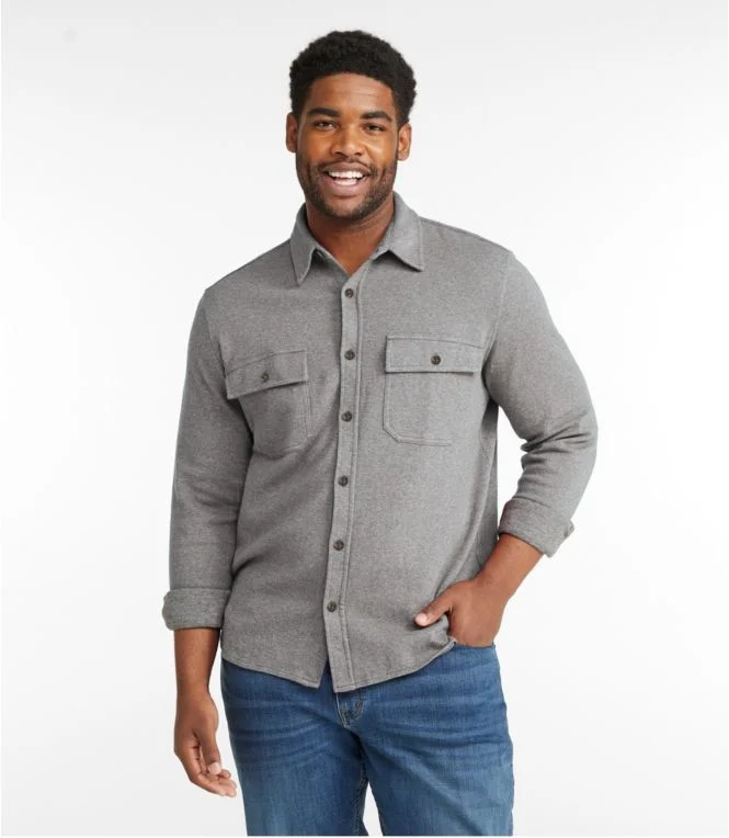 Men''s Washed Cotton Double-Knit Chamois Shirt, Long-Sleeve - Image 5