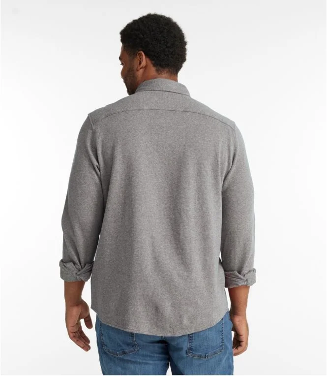 Men''s Washed Cotton Double-Knit Chamois Shirt, Long-Sleeve - Image 6