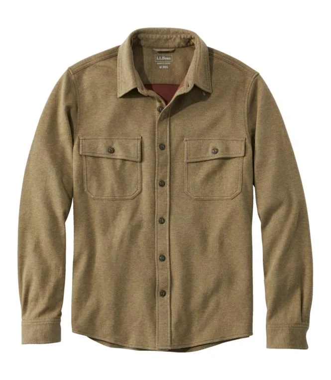 Men''s Washed Cotton Double-Knit Chamois Shirt, Long-Sleeve - Image 8