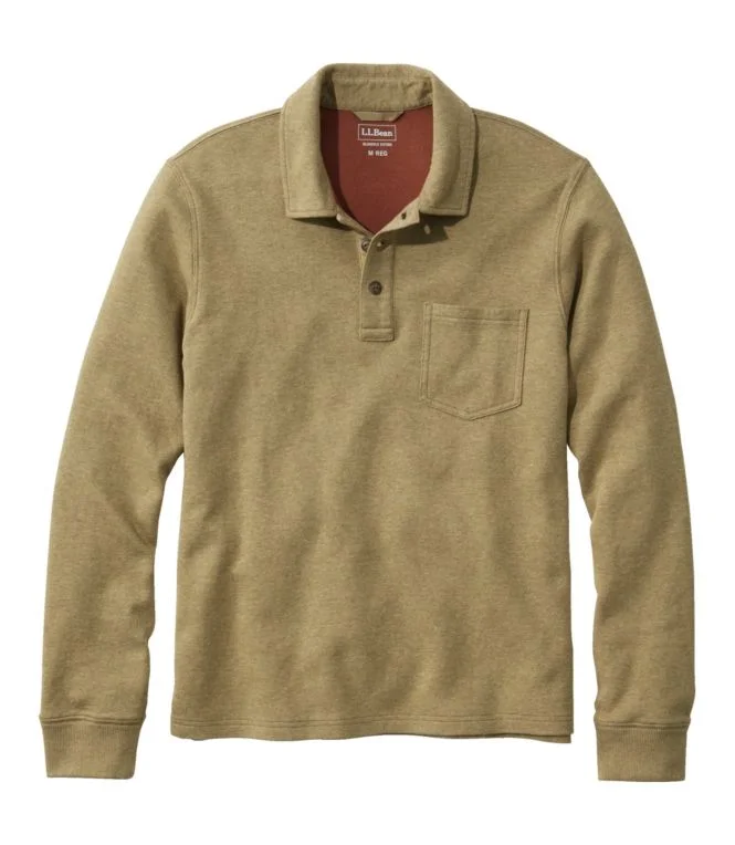 Men''s Washed Cotton Double-Knit Polo, Long-Sleeve - Image 7