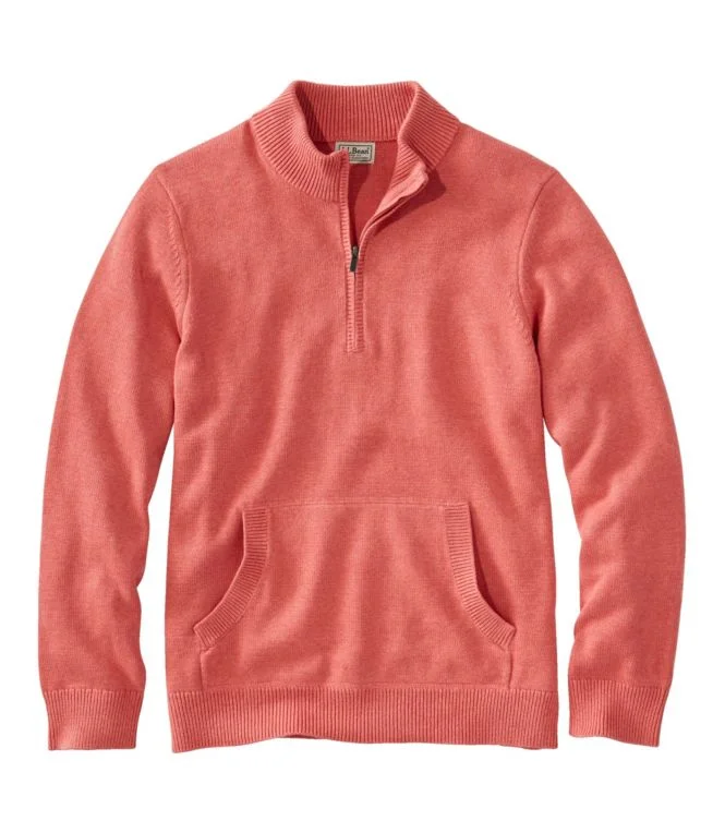 Men''s Wicked Soft Cotton/Cashmere Sweater, 1/4 Zip - Image 11