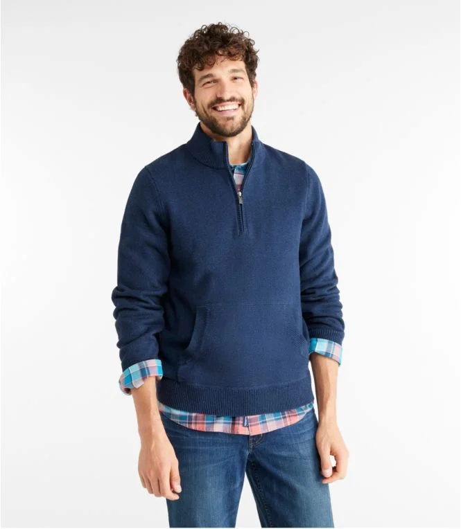 Men''s Wicked Soft Cotton/Cashmere Sweater, 1/4 Zip - Image 3