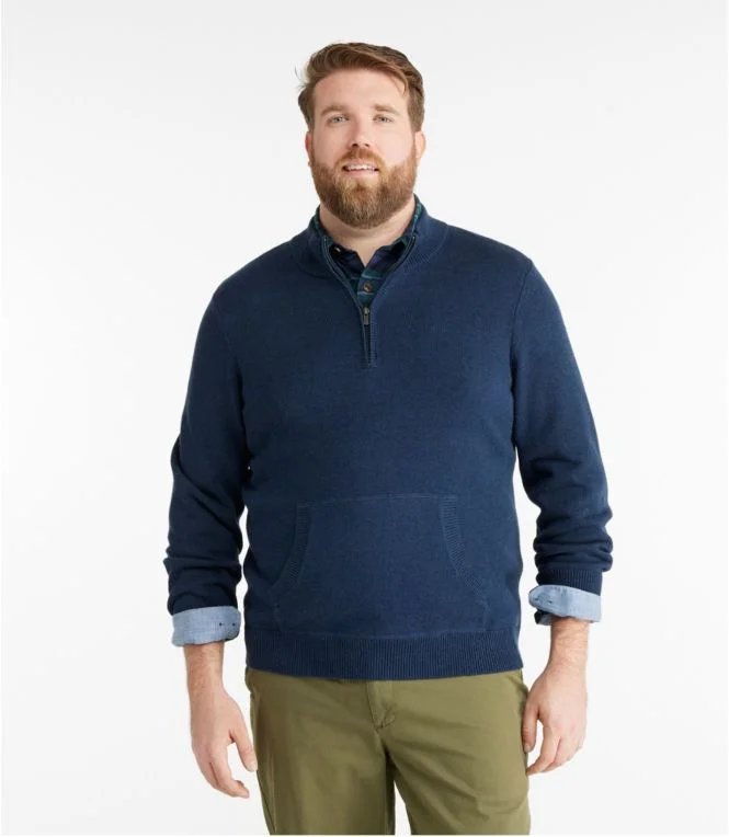 Men''s Wicked Soft Cotton/Cashmere Sweater, 1/4 Zip - Image 5