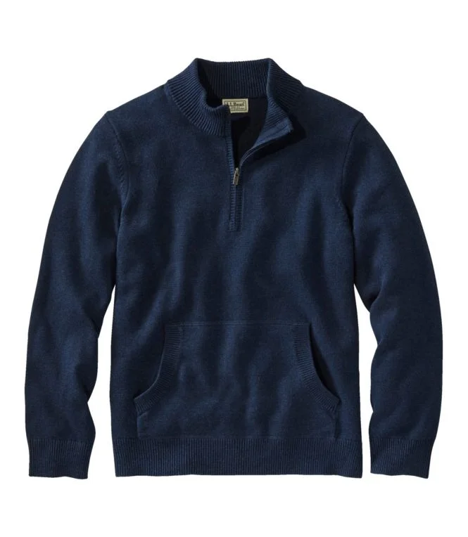 Men''s Wicked Soft Cotton/Cashmere Sweater, 1/4 Zip - Image 7