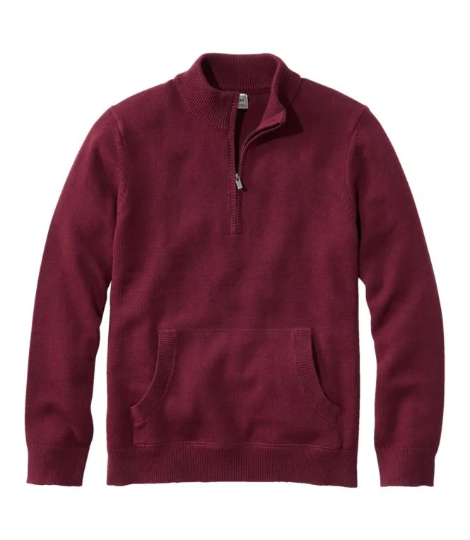 Men''s Wicked Soft Cotton/Cashmere Sweater, 1/4 Zip - Image 9