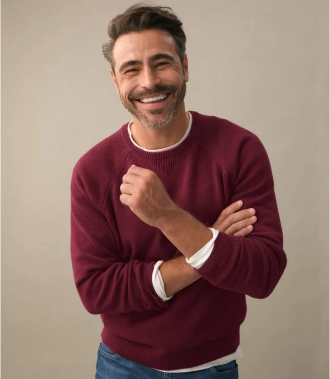 Men''s Wicked Soft Cotton/Cashmere Sweater, Crewneck - Image 8