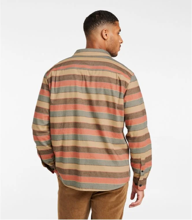 Men''s Wicked Soft Flannel Shirt, Stripe, Slightly Fitted Untucked Fit - Image 4