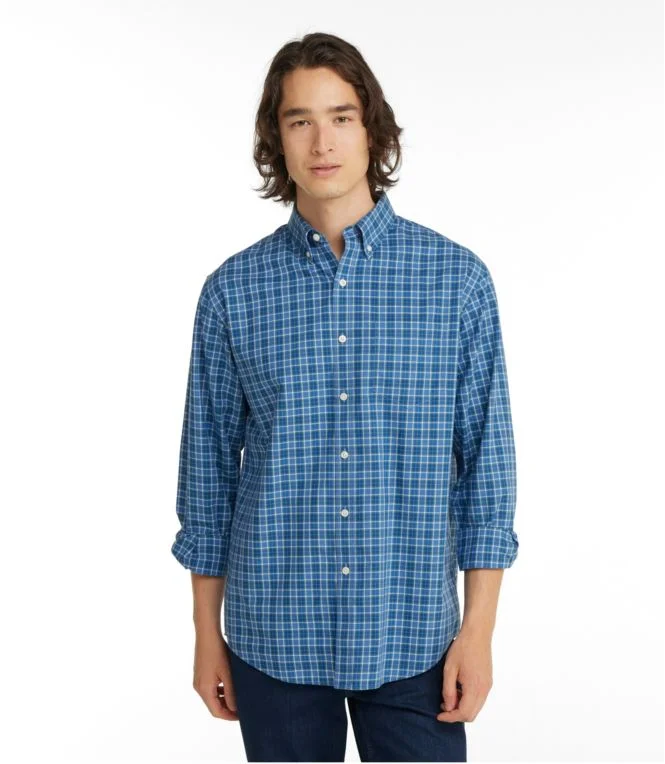 Men''s Wrinkle-Free Kennebunk Sport Shirt, Traditional Fit Check - Image 4