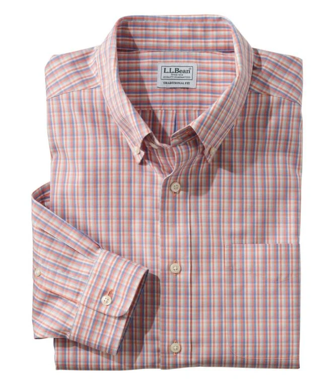 Men''s Wrinkle-Free Pinpoint Oxford Cloth Shirt, Traditional Fit Tattersall - Image 14