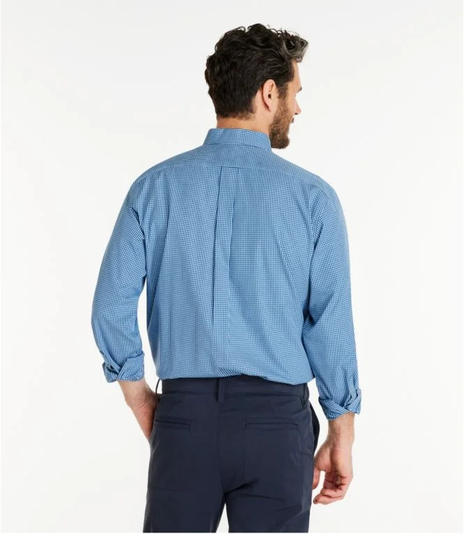 Men''s Wrinkle-Free Pinpoint Oxford Cloth Shirt, Traditional Fit Tattersall - Image 4