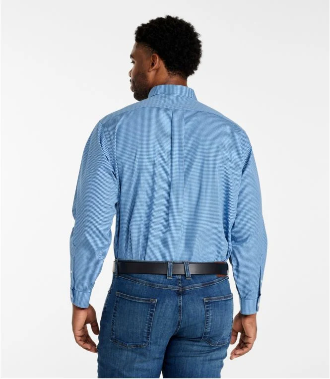 Men''s Wrinkle-Free Pinpoint Oxford Cloth Shirt, Traditional Fit Tattersall - Image 6