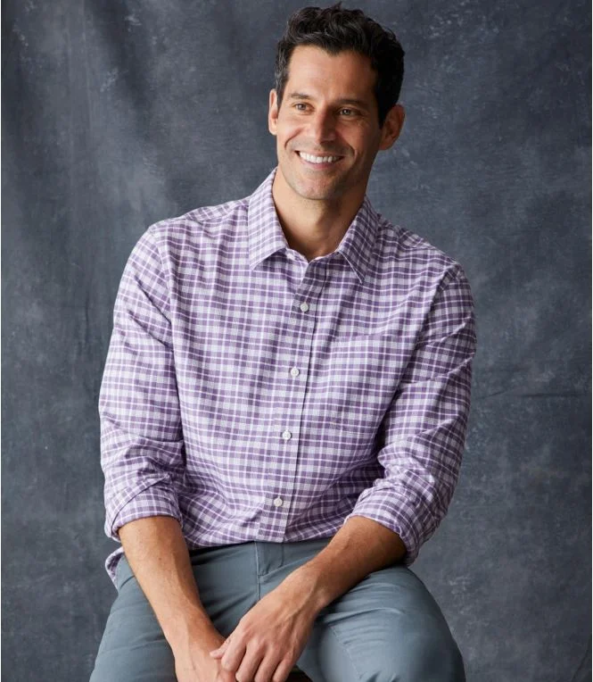 Men''s Wrinkle-Free Ultrasoft Brushed Cotton Shirt, Long-Sleeve, Slightly Fitted Untucked Fit - Image 8