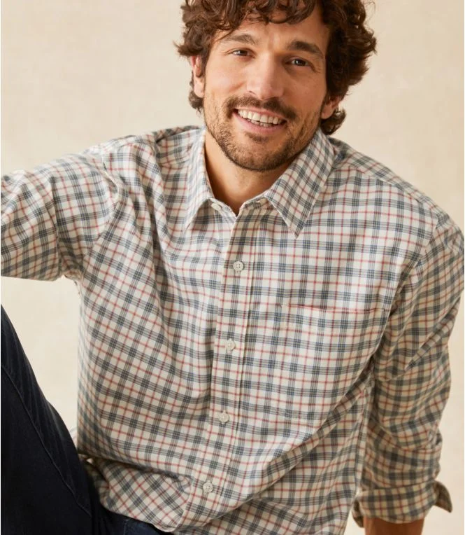 Men''s Wrinkle-Free Ultrasoft Brushed Cotton Shirt, Long-Sleeve, Slightly Fitted Untucked Fit - Image 9