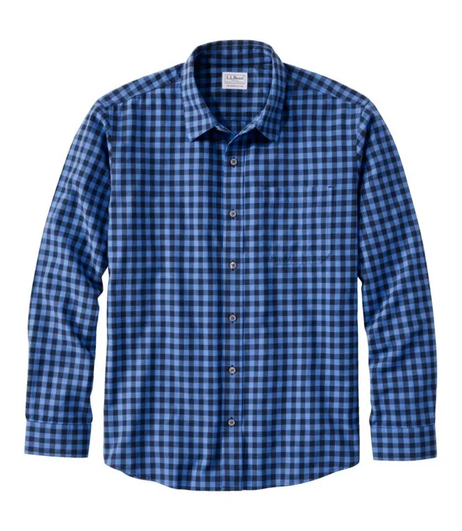 Alternative view of Men''s Wrinkle-Free Ultrasoft Brushed Cotton Shirt, Long-Sleeve, Traditional Untucked Fit