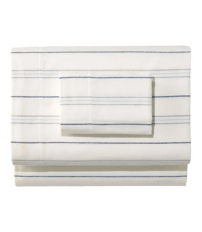 Organic Flannel Sheet Collection, Stripe