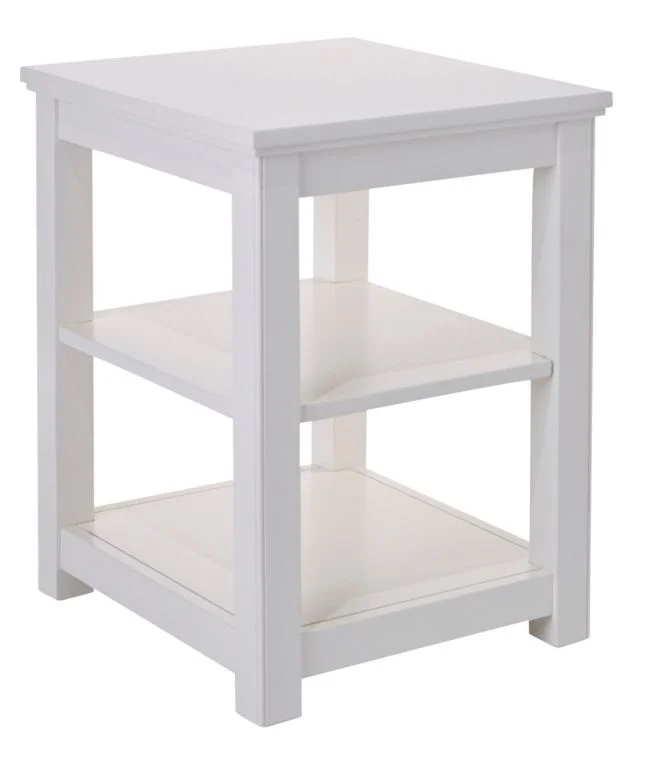Alternative view of Painted Farmhouse Two Shelf End Table