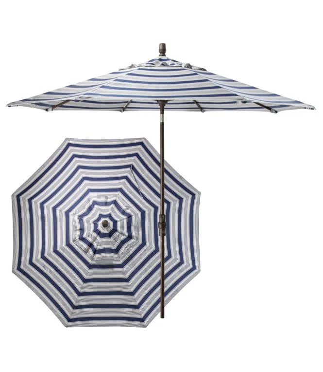 Sunbrella Market Umbrella, Aluminum Stripe - Image 7