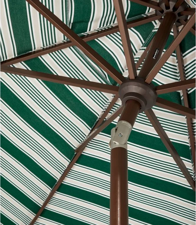 Sunbrella Market Umbrella, Aluminum Stripe - Image 3