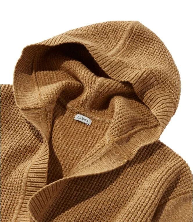 Women''s All-Day Waffle Sweater, Hooded Wrap Cardigan - Image 5