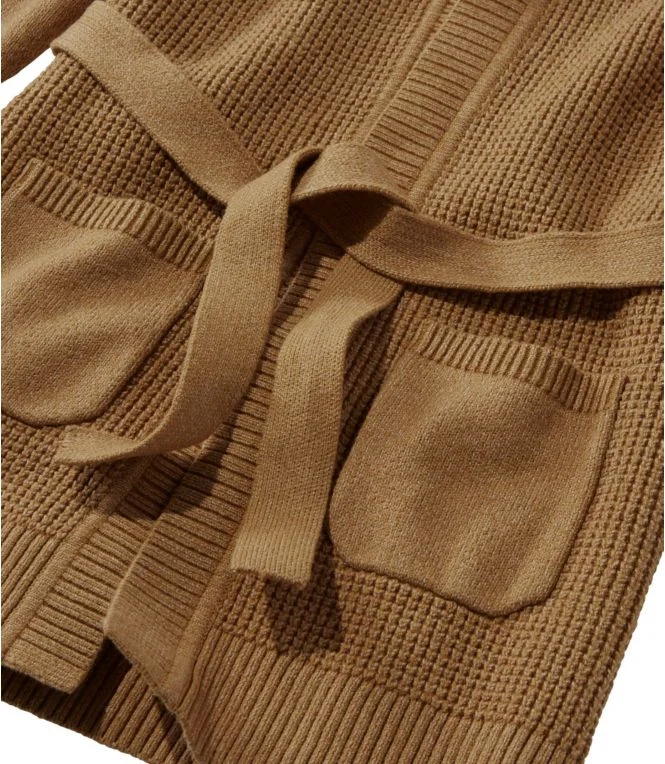 Women''s All-Day Waffle Sweater, Hooded Wrap Cardigan - Image 6