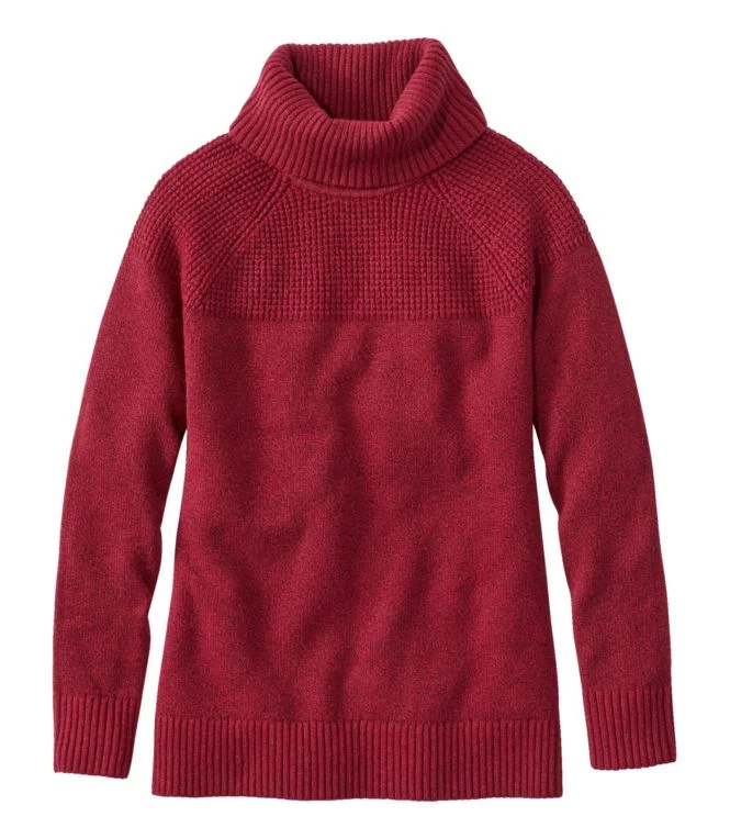 Women''s All-Day Waffle Sweater, Turtleneck - Image 10