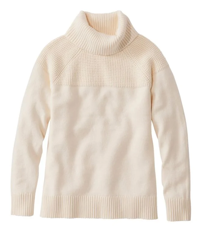 Women''s All-Day Waffle Sweater, Turtleneck - Image 7