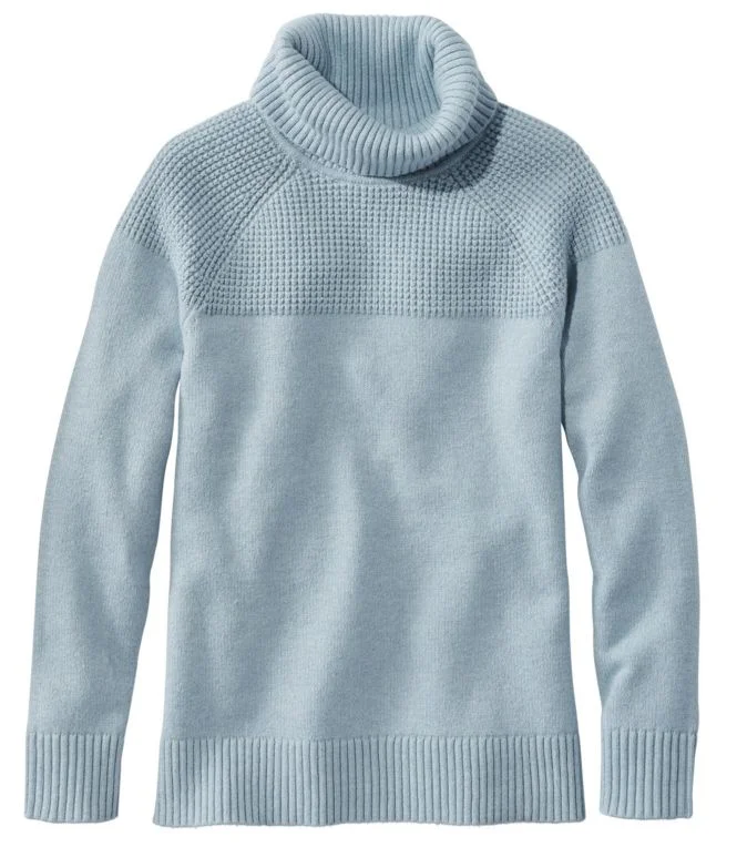 Alternative view of Women''s All-Day Waffle Sweater, Turtleneck